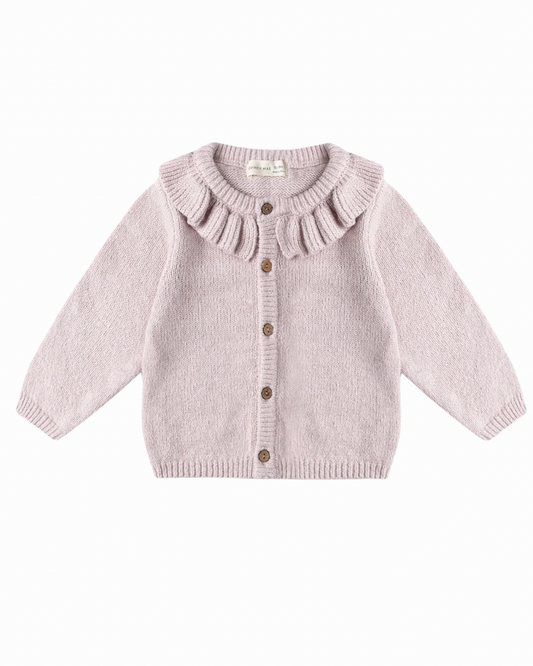 Ruffle Cardigan- Lilac