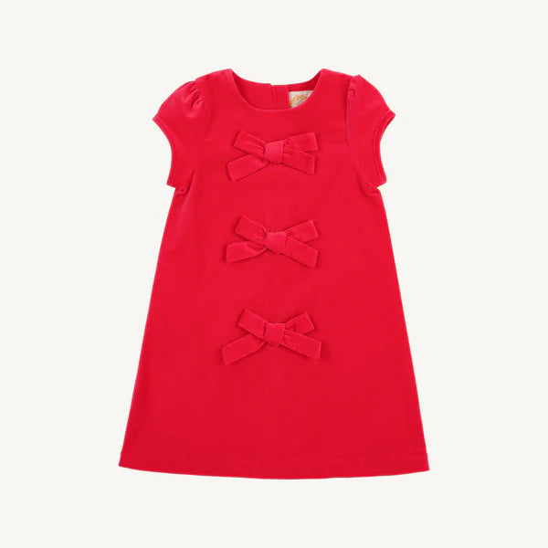 Betts Bow Dress- Red