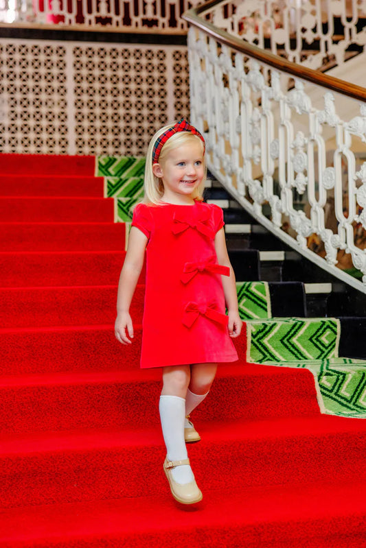 Betts Bow Dress- Red