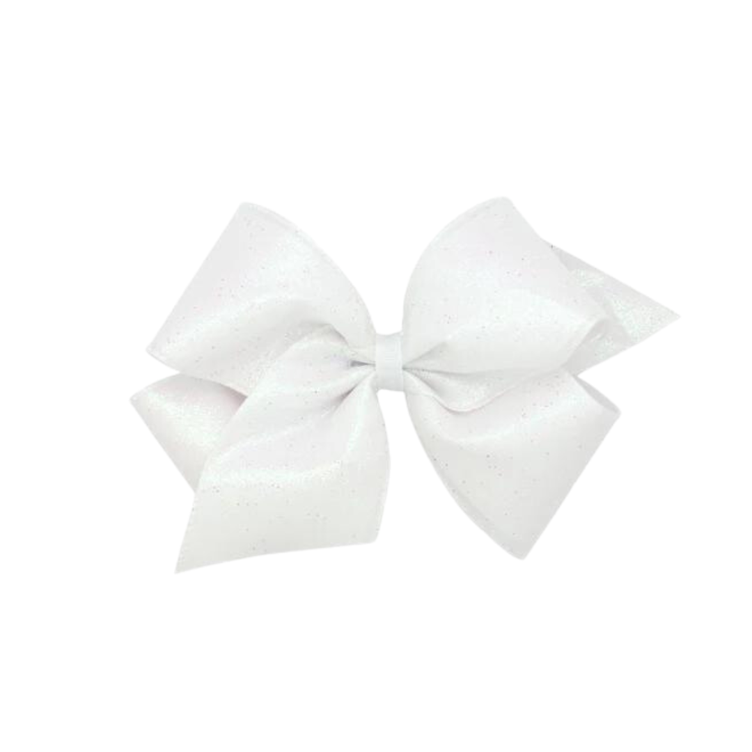 White Party Glitter Bow- King
