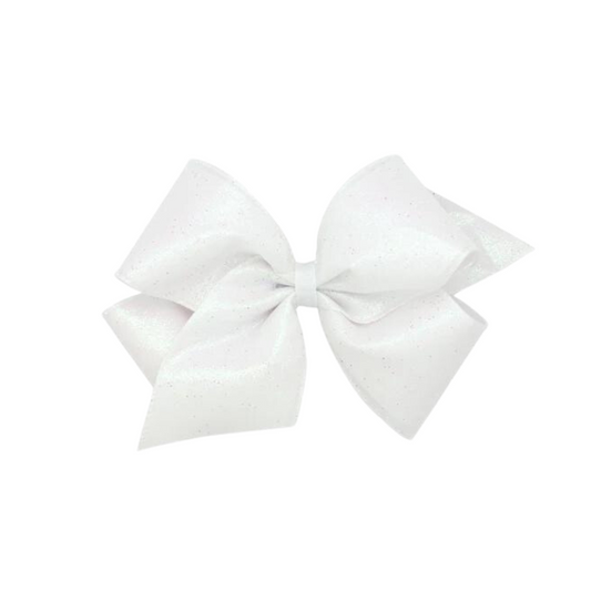 White Party Glitter Bow- King