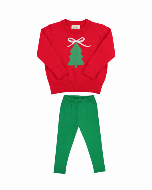 Isabelle's Sweater- Red Christmas Tree