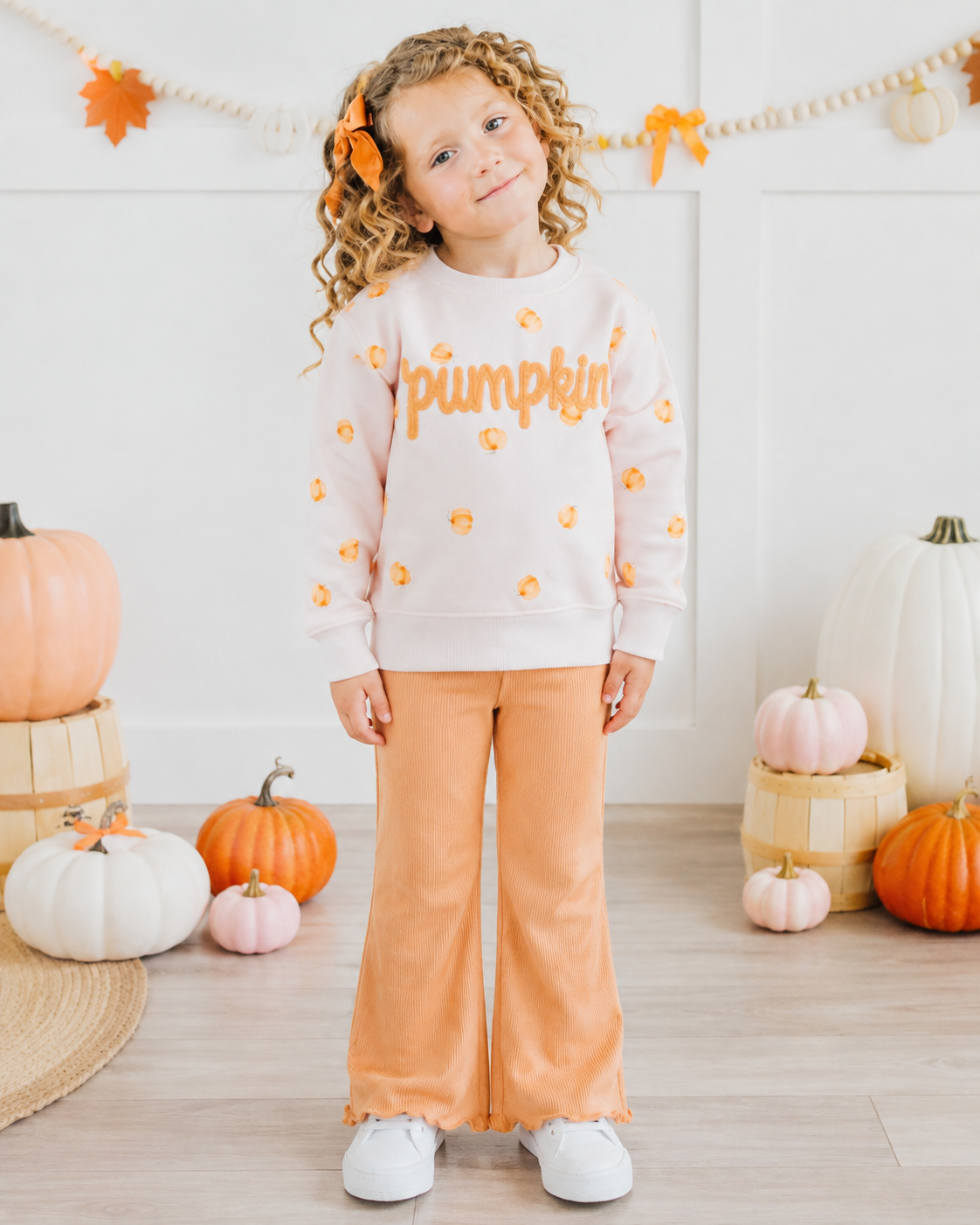 Pumpkin Stitch Patch Sweatshirt