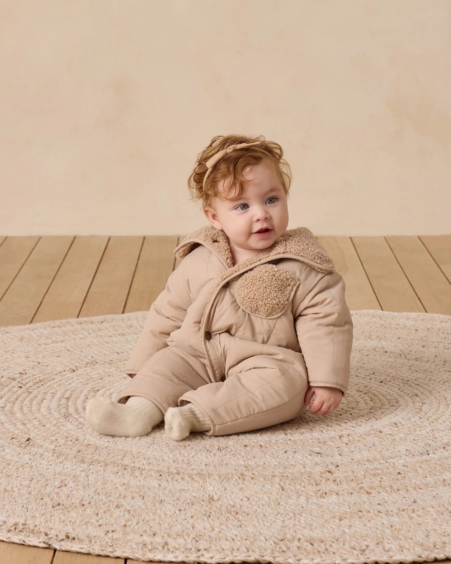 Reversible Shearling Jumpsuit- Oat