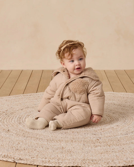 Reversible Shearling Jumpsuit- Oat