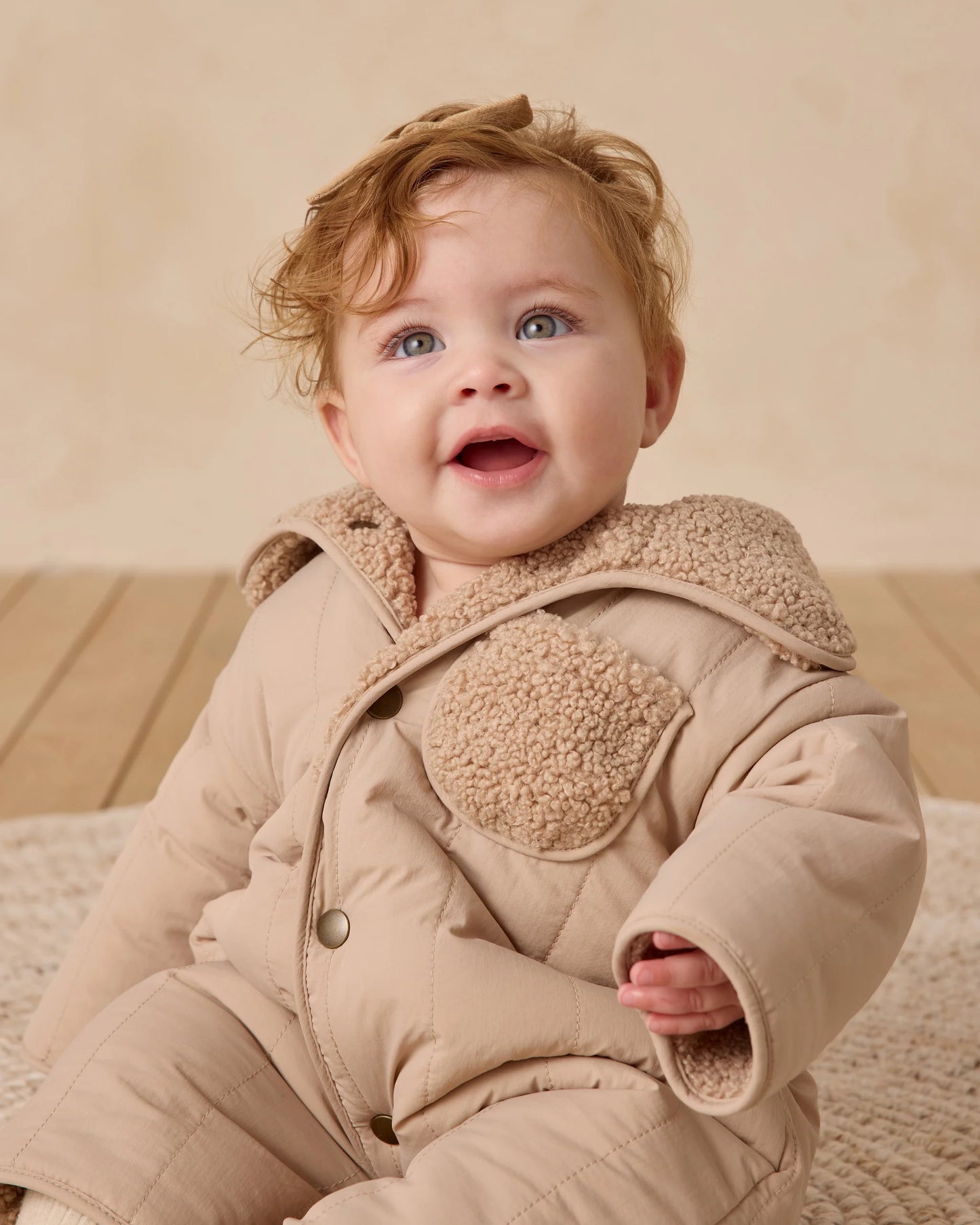 Reversible Shearling Jumpsuit- Oat