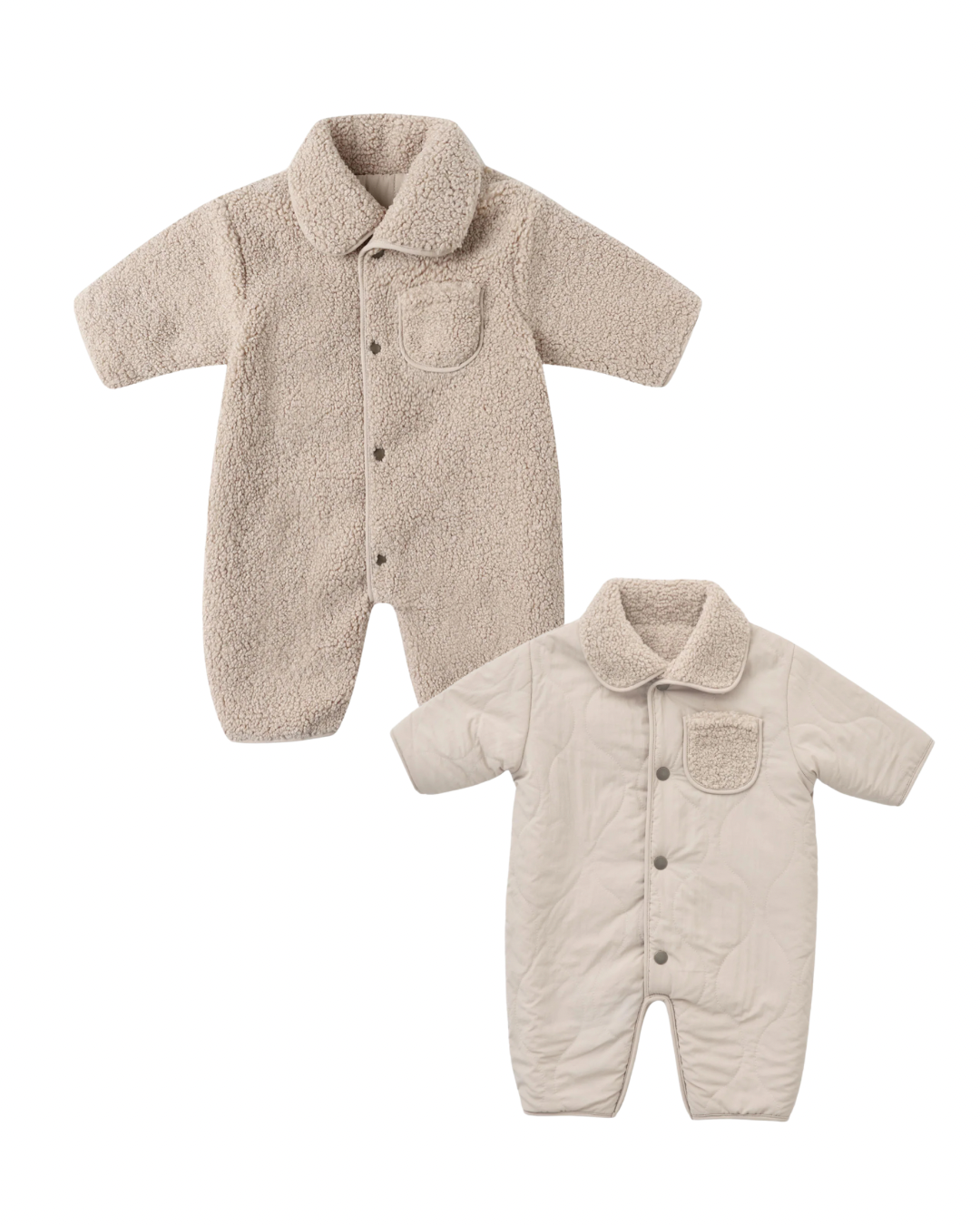 Reversible Shearling Jumpsuit- Oat