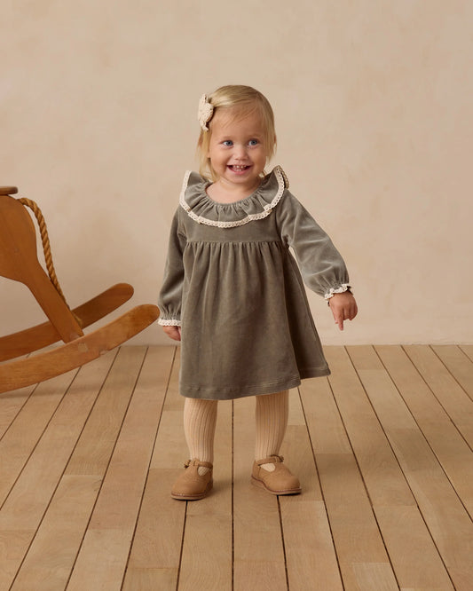 Velour Dress- Forest