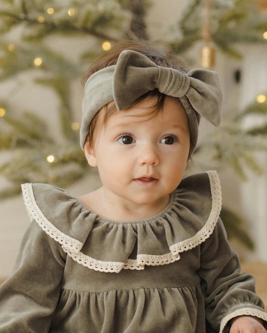 Velour Bow HB- Forest