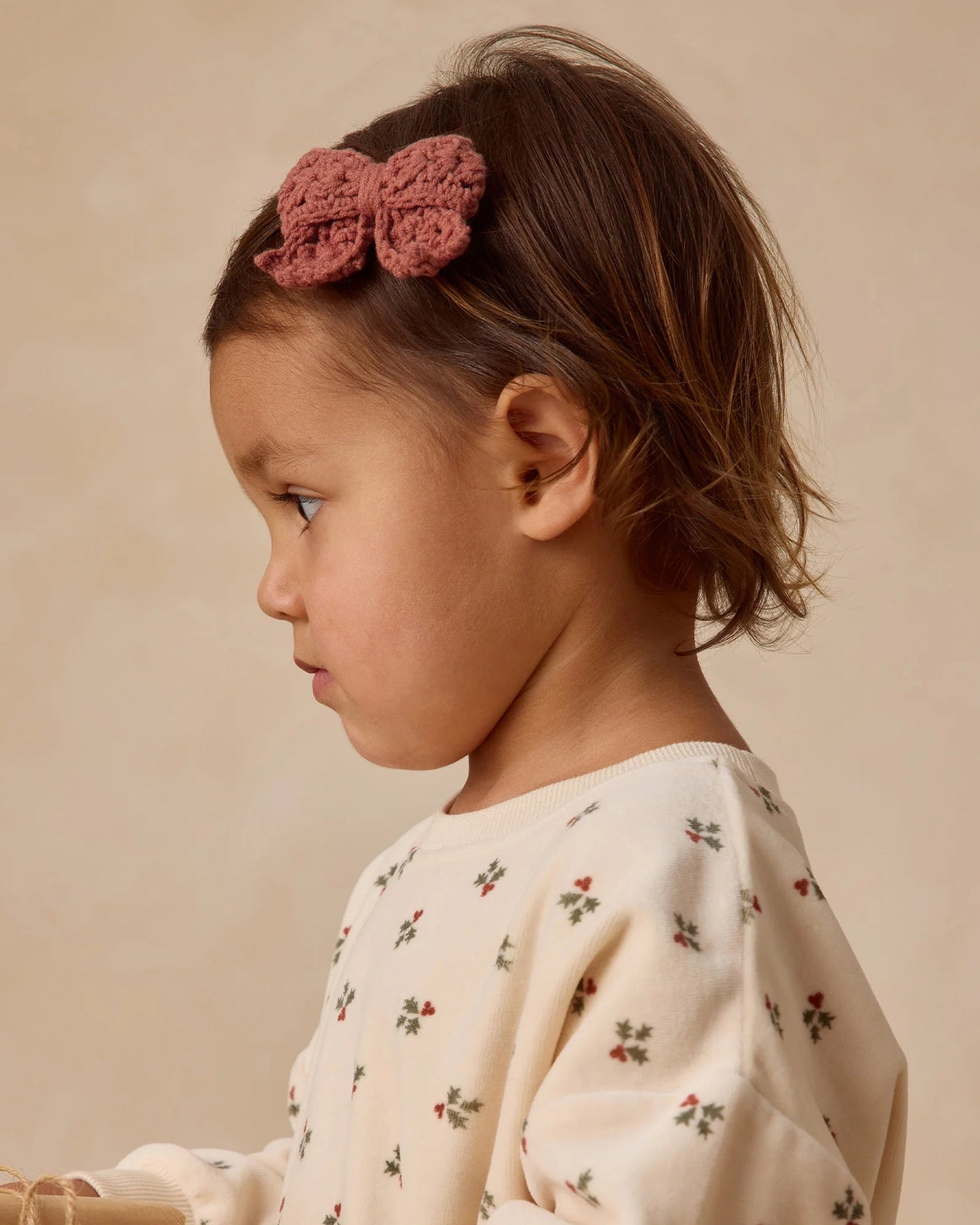 QM Crochet Bow- Cranberry