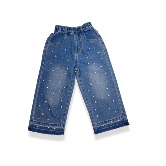 Pearl Stud Wide Jeans