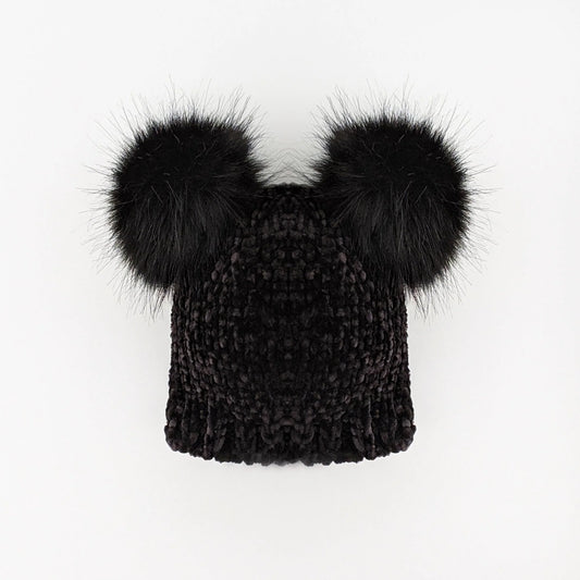 Midnight Chenille Beanie Hat