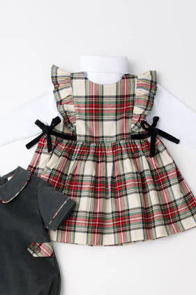 Pinefore Flannel Dress- Charlie Place Plaid