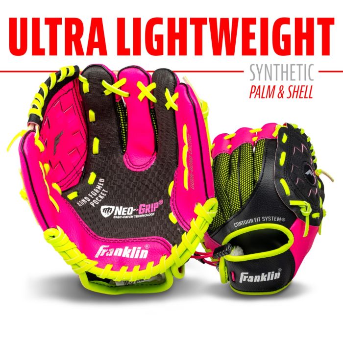 Neo Grip 9" Gloves right Hand Throw pink/blk/yl