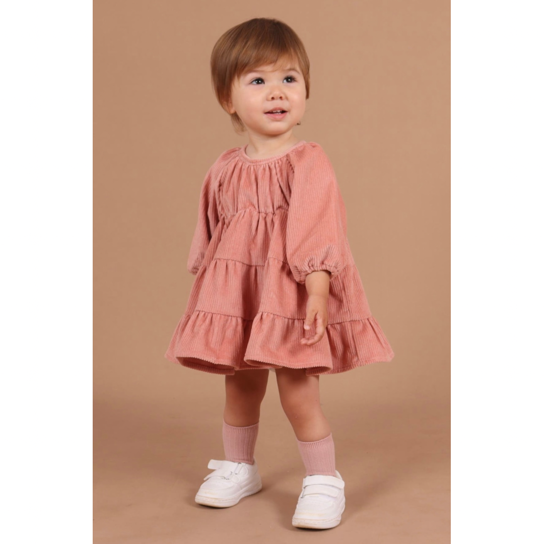 Corduroy Dress - Dusty Rose