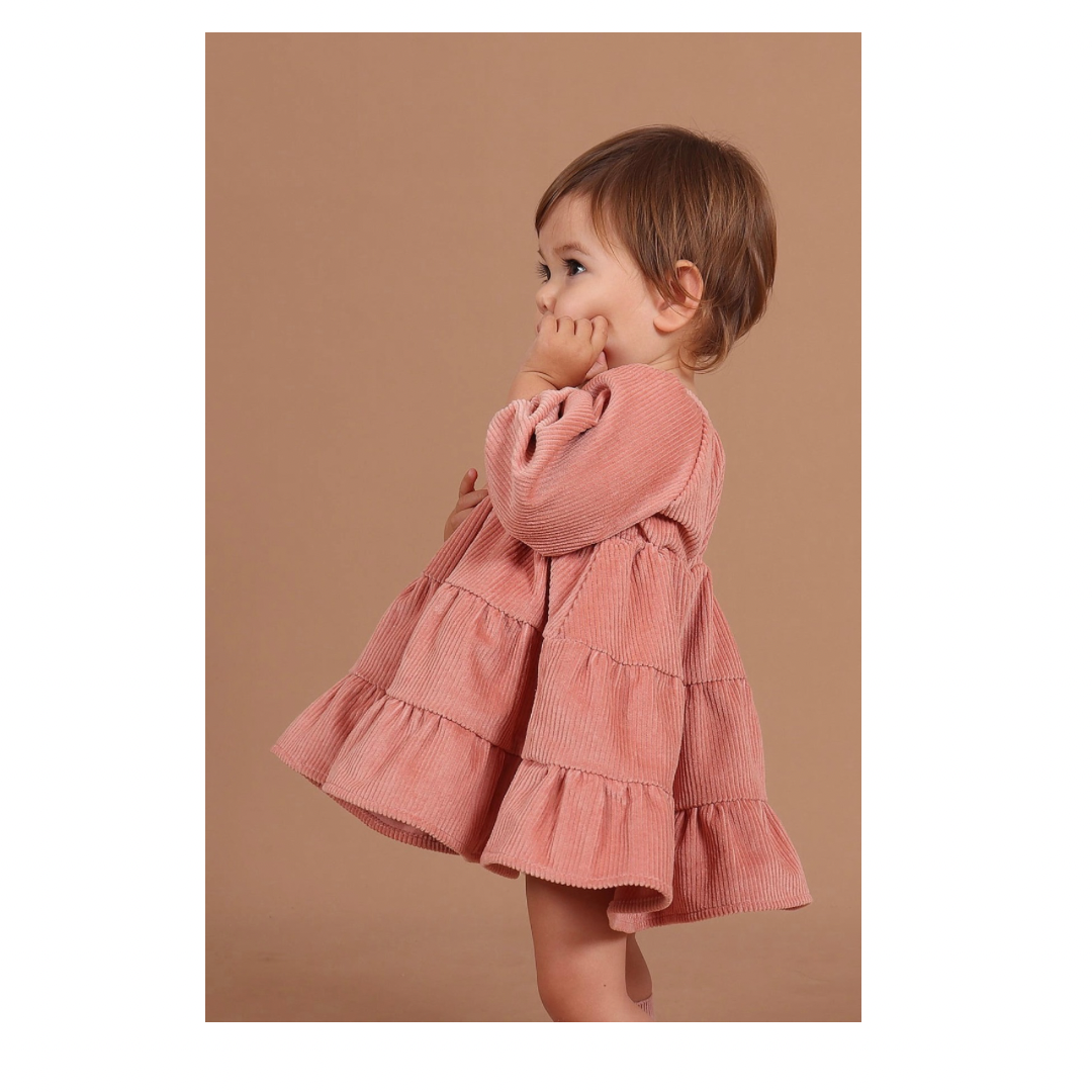 Corduroy Dress - Dusty Rose