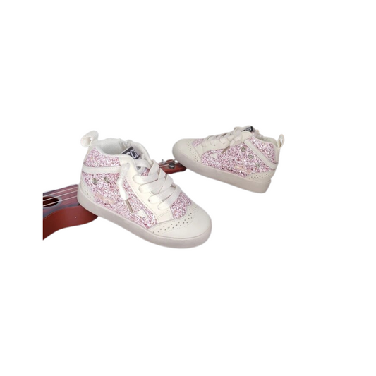 Hi Top Star Sneaker - Pink Glitter