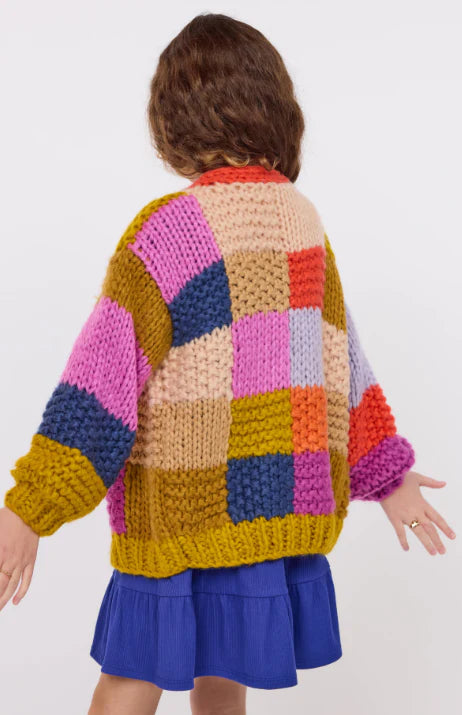 Patchwork Knit Cardigan
