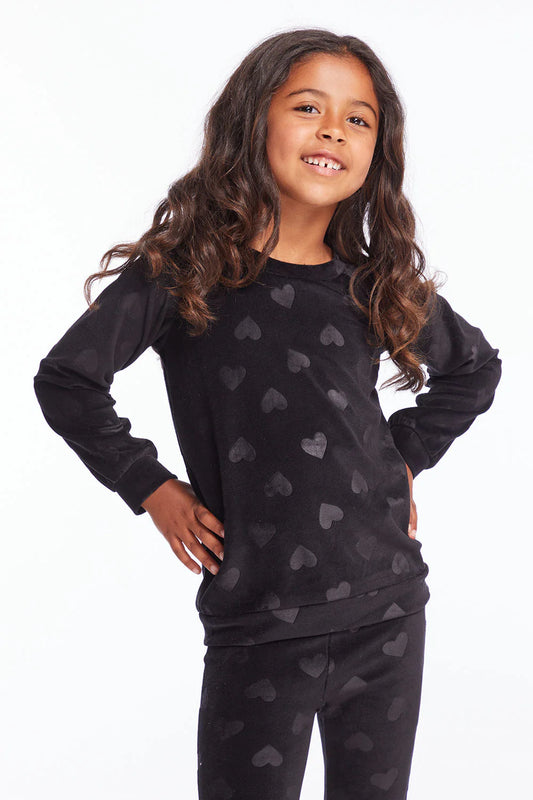 Licorice Heart Pullover