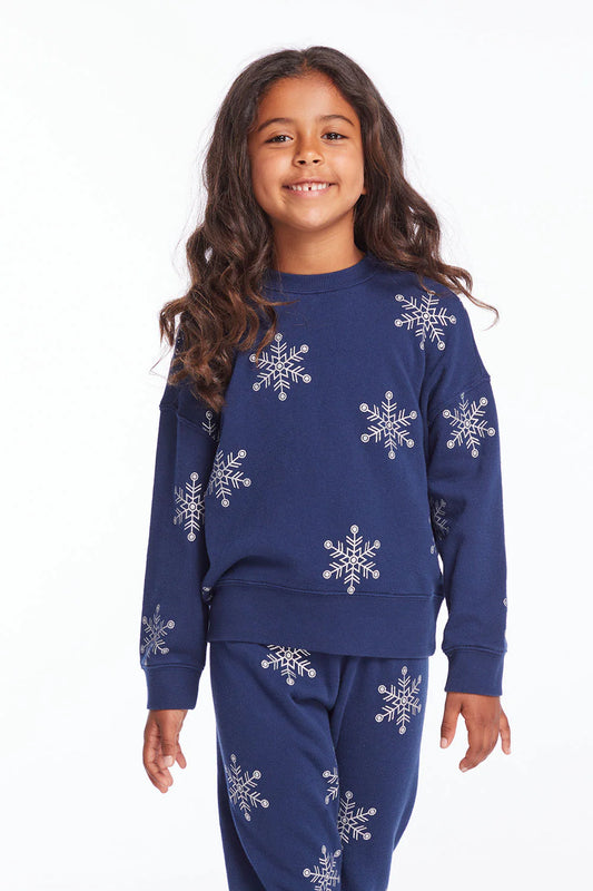 Snowflake Glitter Pullover