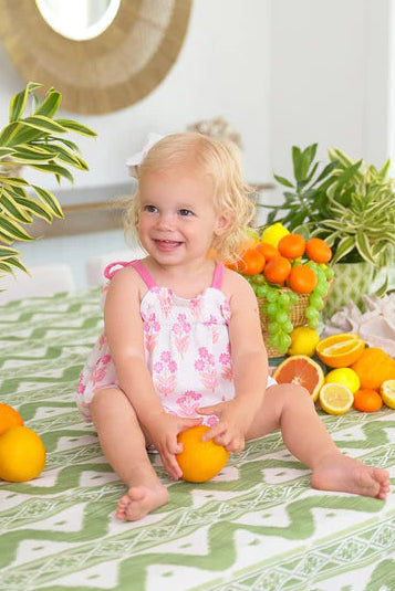 Rosey Romper- Pink Bridgetown Harbour
