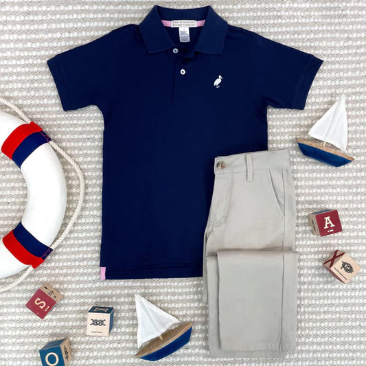 Prim & Proper Polo- Navy