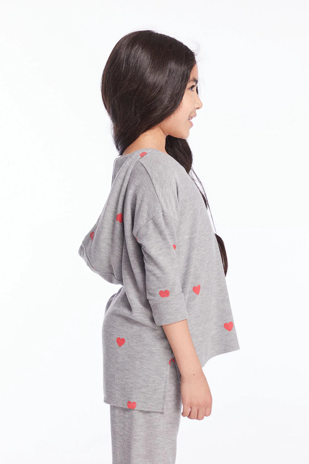 Tiny Hearts Pullover - Heather Grey