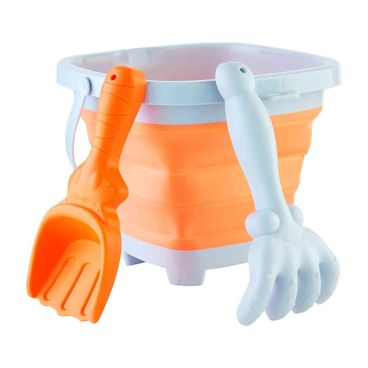 Orange Collapsible Bucket Set
