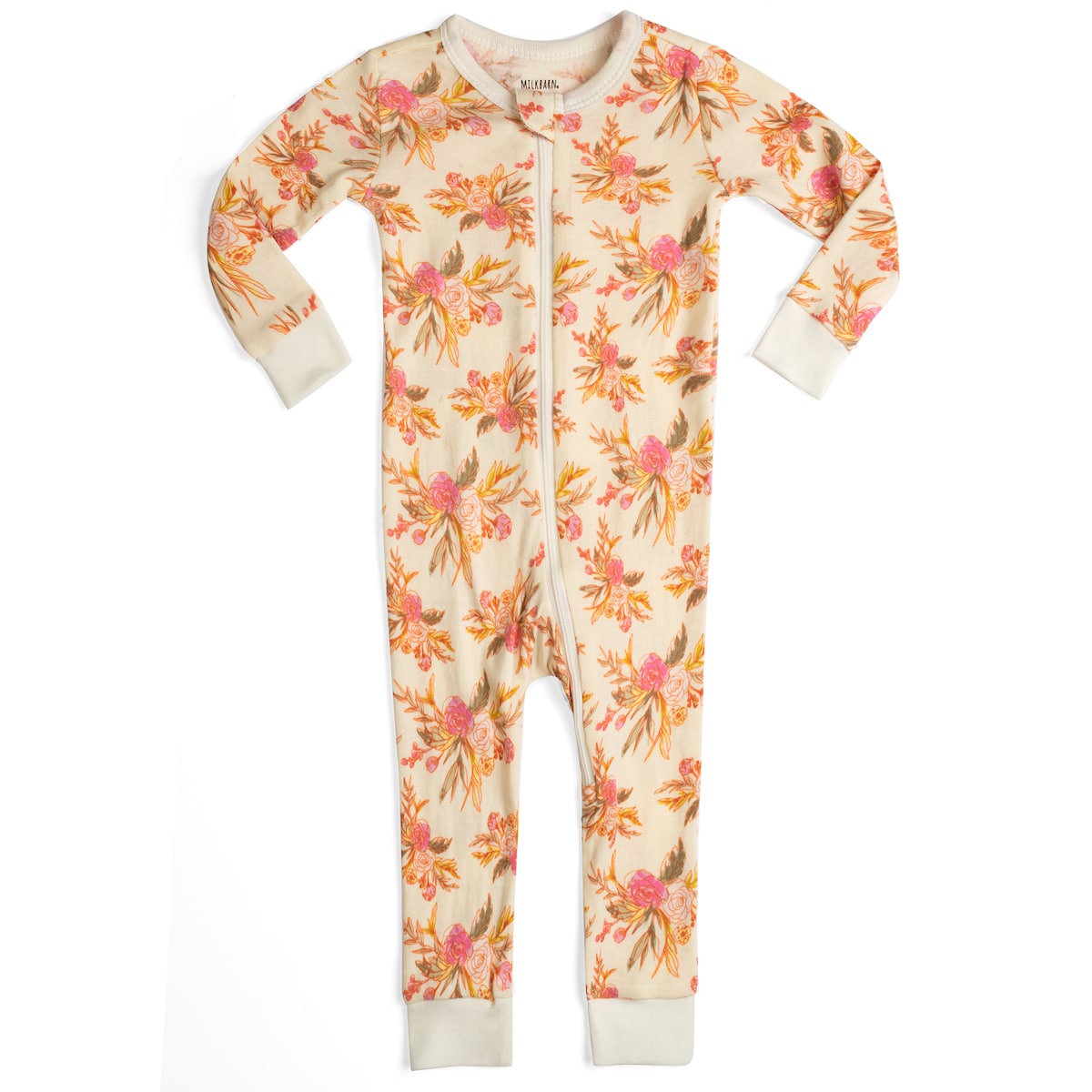 MB Organic Zipper PJs - Vintage Floral