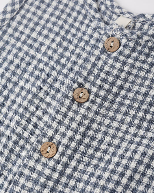 Maverick Romper- Marine Gingham