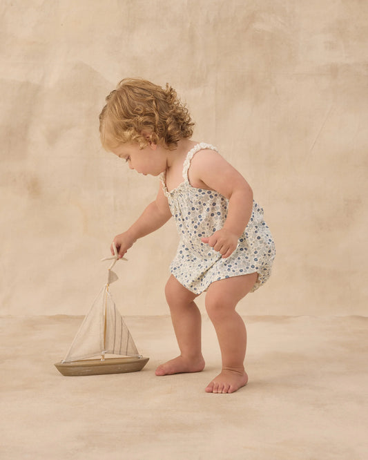 Swing Top & Bloomer Set- Blue Ditsy