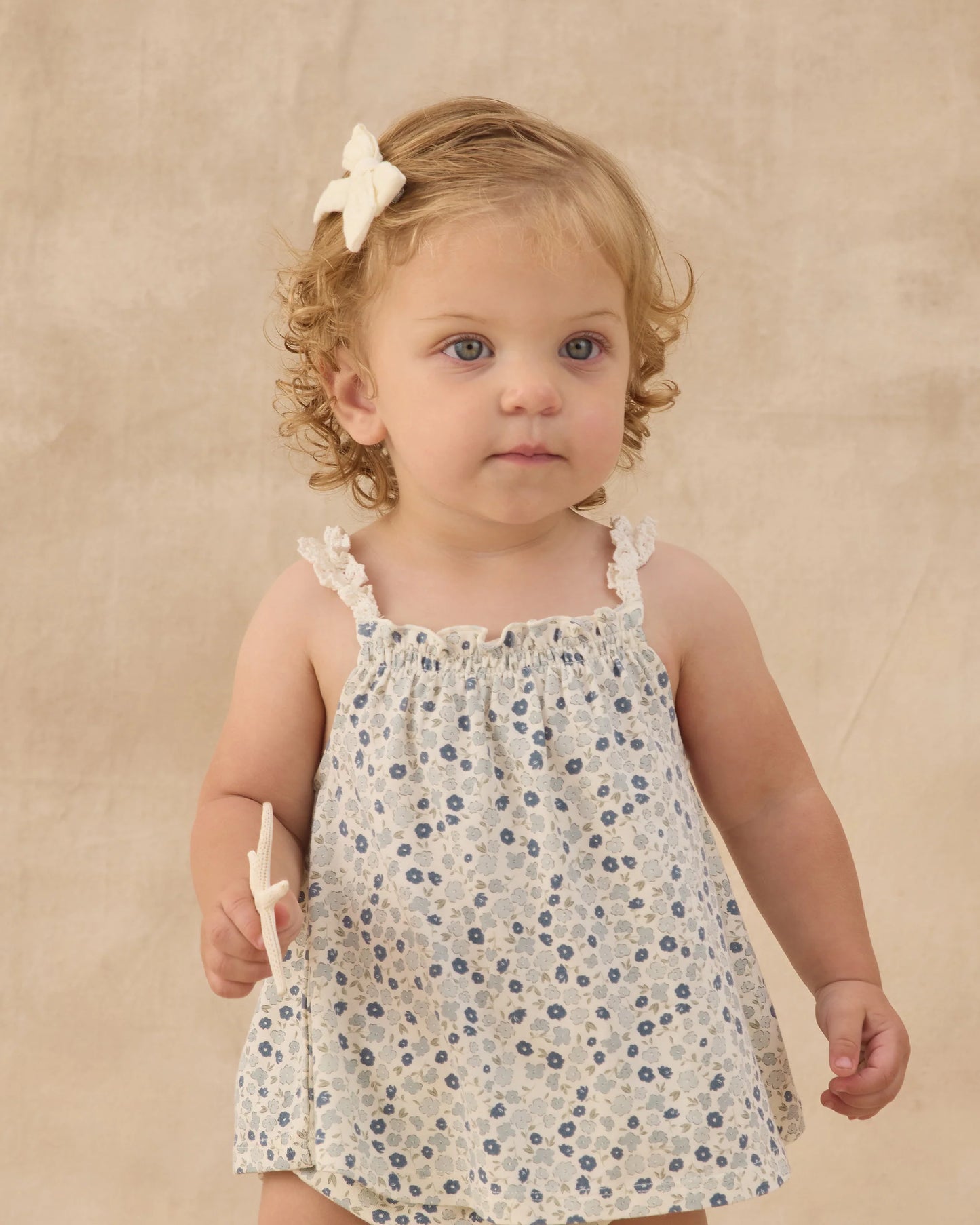 Swing Top & Bloomer Set- Blue Ditsy