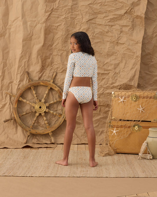 Crop Rashguard Set- Nautical
