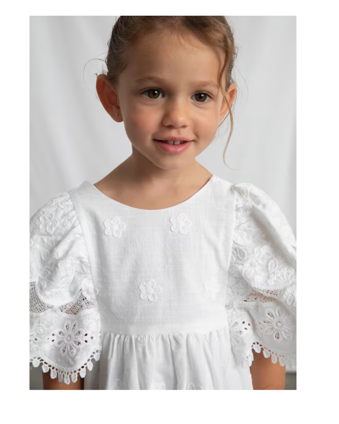 Cotton Dress- White 3923