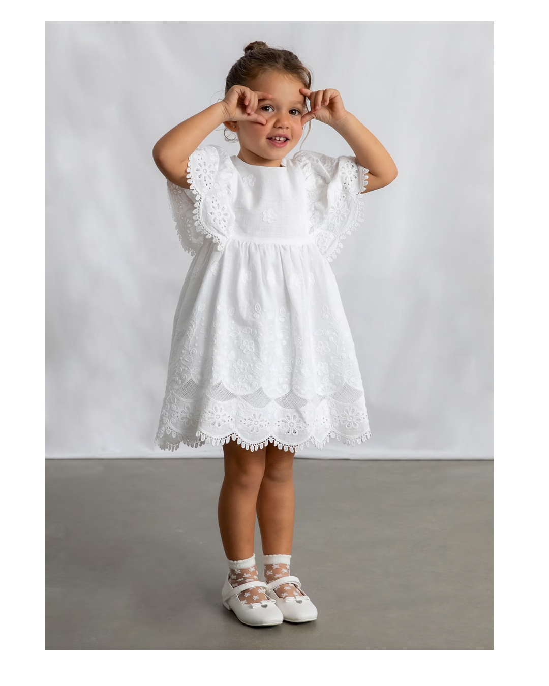 Cotton Dress- White 3923