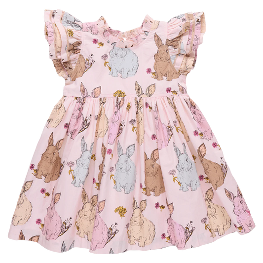 Jennifer Dress- Vintage Bunnies