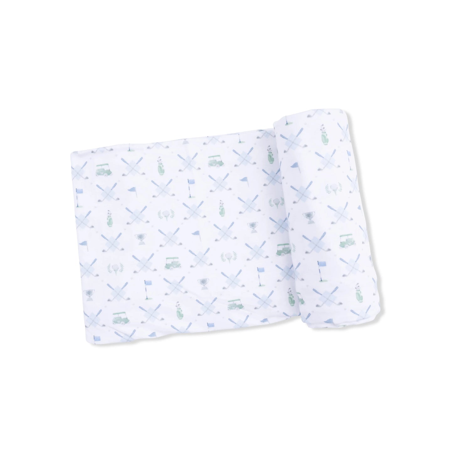 AD Swaddle - Golf Trellis Blue