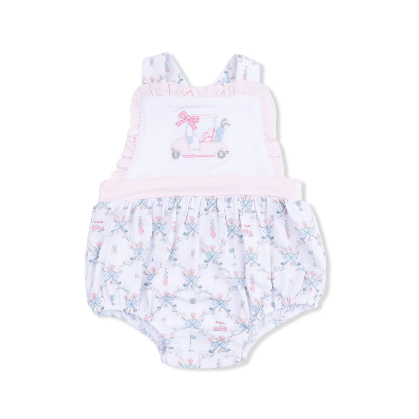 AD Ruffle Bubble - Pink Golf Trellis