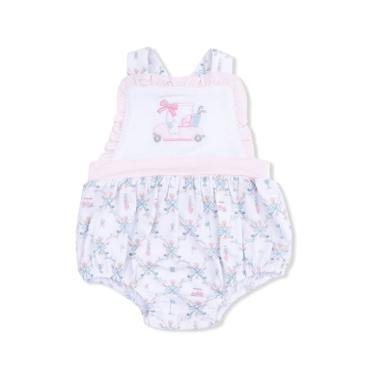 AD Ruffle Bubble - Pink Golf Trellis