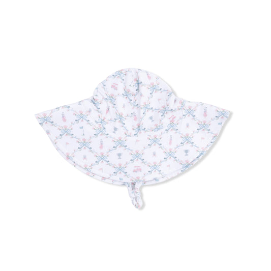 AD Sun Hat- Pink Golf Trellis