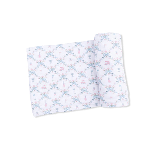 AD Swaddle - Golf Trellis Pink