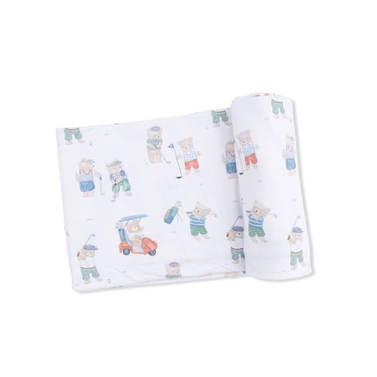 AD Swaddle - Golfing Teddy Bears