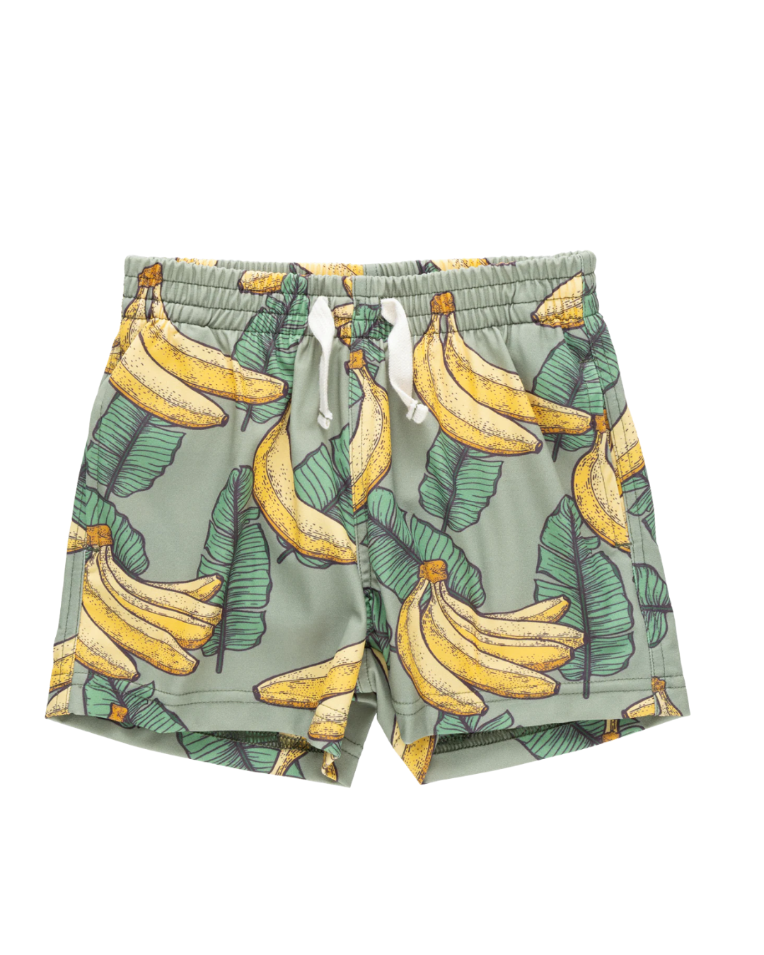 Swim Trunk - Green Banana Leaves