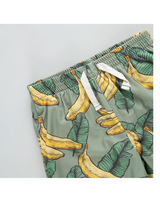 Swim Trunk - Green Banana Leaves