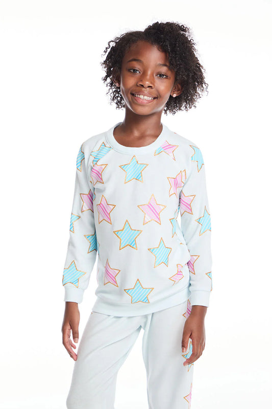 Cozy Knit Pullover- Star Party