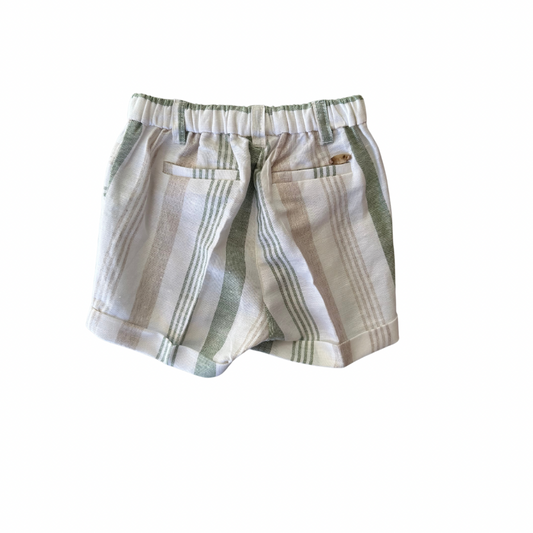 Short Pants - Green/Khaki Stripe