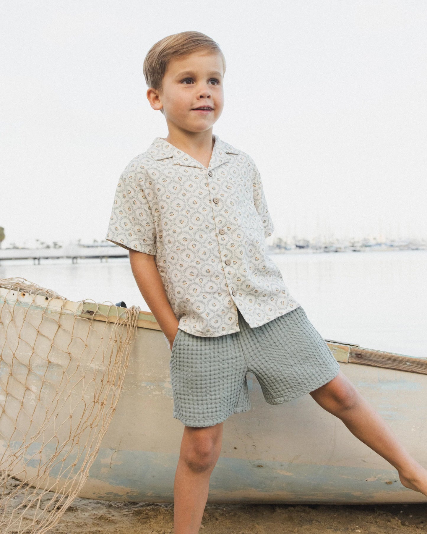 Collar Shirt- Green Fleur