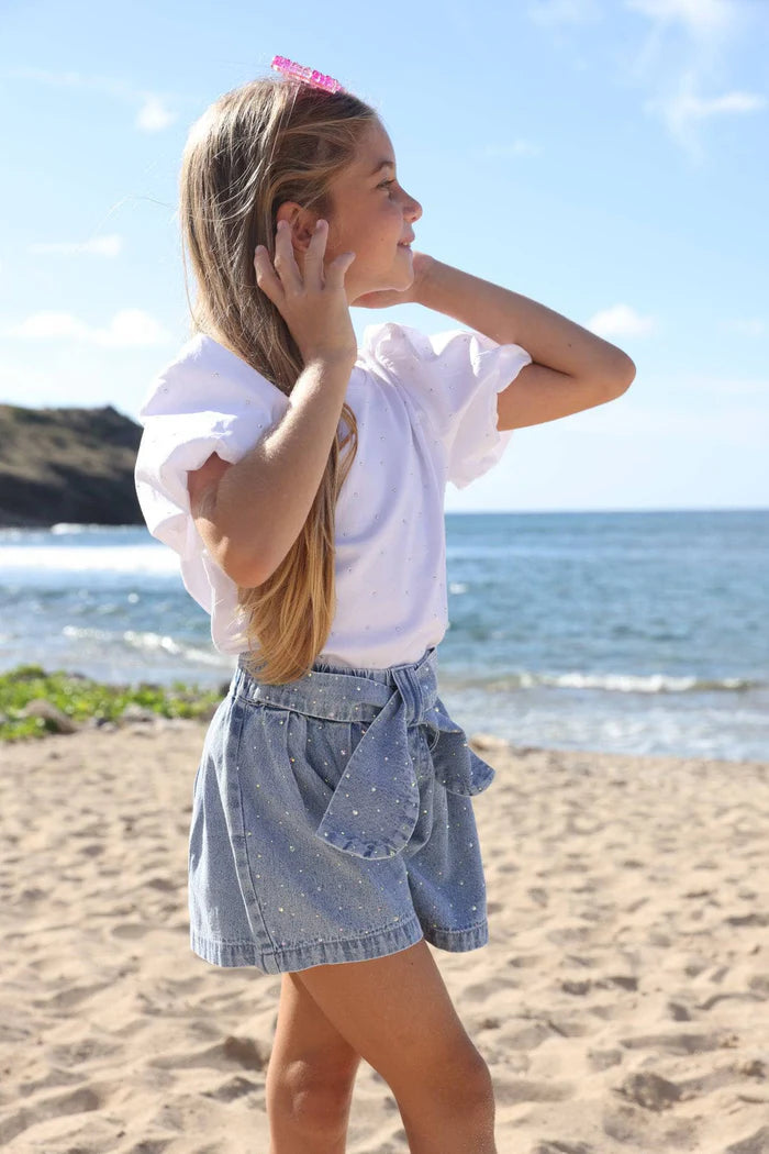 Sparkle Denim Short