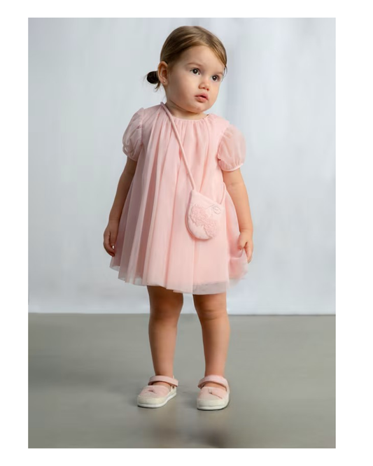 Tulle Dress w/Bag- Peony