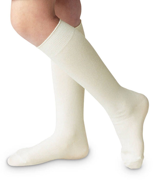 Nylon Knee High Sock- Pearl White